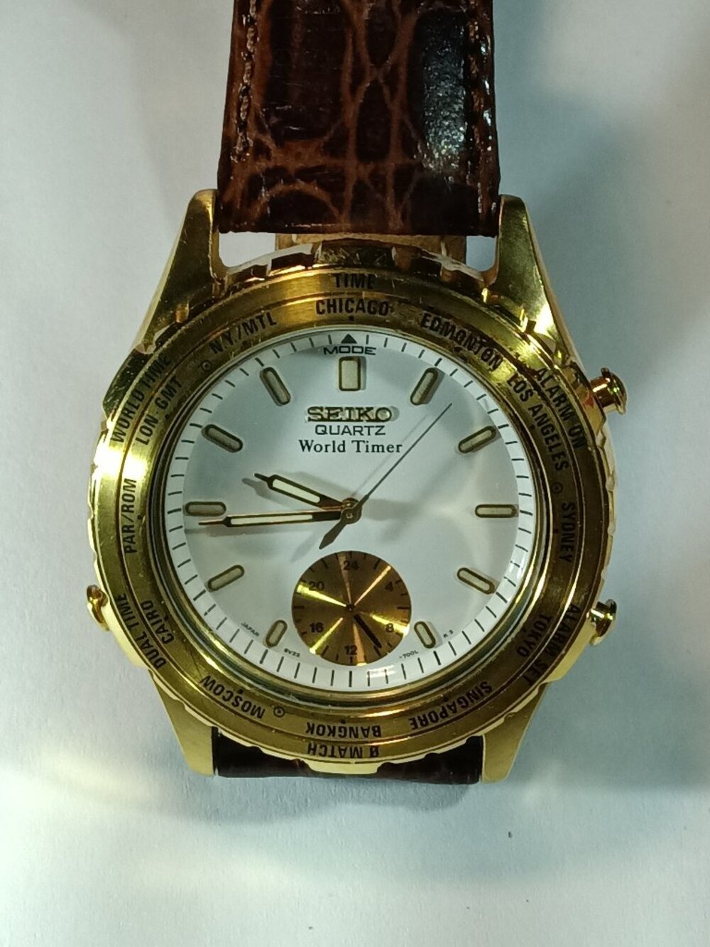 Vintage Seiko Quartz World Time Alarm watch